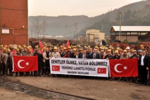 Zonguldak'ta maden iş&ccedil;ileri ter&ouml;r&uuml; lanetledi