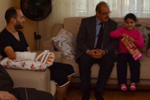 Sur'da yaralanan uzman &ccedil;avuş baba ocağında