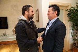 Kul&uuml;p başkanı Nejat İşler Mehmet Kocadon'u ziyaret etti