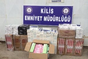 Kilis'te 7 bin 500 paket ka&ccedil;ak sigara ele ge&ccedil;irildi