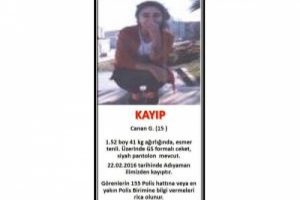 15 yaşındaki Canan 5 g&uuml;nd&uuml;r kayıp