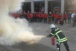 Bursa'da arama kurtarma timlerine yangın eğitimi