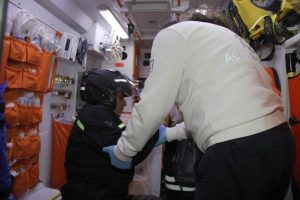 Samsun'da motosiklet kazası: 1 yaralı