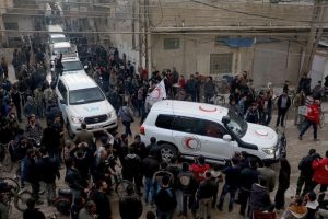 Ekmeksiz kalan Humus'un Er-Rusten il&ccedil;esinden yardım &ccedil;ağrısı