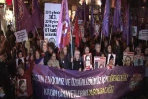 Kadın Cinayetlerini Durduracağız Platformu'ndan 8 Mart y&uuml;r&uuml;y&uuml;ş&uuml;