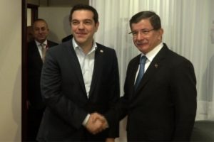 Davutoğlu &Ccedil;ipras'la g&ouml;r&uuml;şt&uuml;
