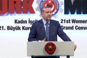 Cumhurbaşkanı Erdoğan kadın iş&ccedil;iler kurultayında konuştu