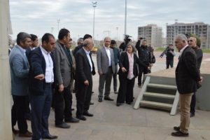 Kışanak, Nevruz Parkı'ndaki &ccedil;alışmaları inceledi