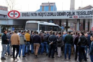 Erdemir iş&ccedil;isinden sessiz tepki