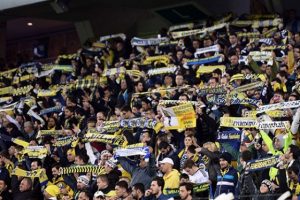 Fenerbah&ccedil;e taraftarları ma&ccedil; sırasında Başkent'i unutmadı