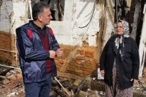 Bursa'da evi yanan kadına belediye sahip &ccedil;ıktı