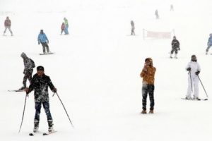 Erciyes'te kayak sezonu uzadı