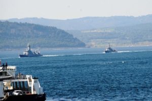 &Ccedil;anakkale Boğazında resmi ge&ccedil;it provası