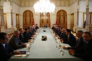 Cumhurbaşkanı Erdoğan'ın Kul&uuml;pler Birliği heyetiyle toplantısı sona erdi