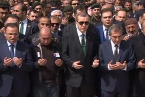 Şehit cenazesine Erdoğan da katıldı