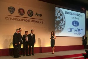 Fıat Tofaş 2016 kalite &ouml;d&uuml;l&uuml; &Uuml;nver Group'un