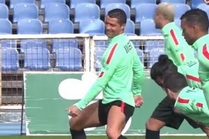 Ronaldo dans etti, Quaresma ve Nani izledi
