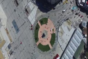 Taksim Meydanı'nın son hali havadan g&ouml;r&uuml;nt&uuml;lendi