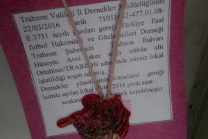 Trabzon'da hakem camiasına şok