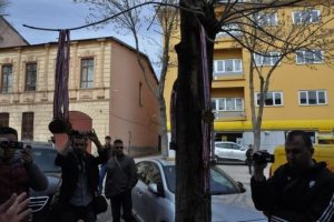 Kars'ta Kick Boks&ccedil;ulardan ilgin&ccedil; protesto