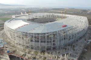 Samsunspor'un yeni stadının y&uuml;zde 74'&uuml; tamamlandı