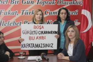CHP'li kadınlardan, AK Partili kadınlara: Kuru g&uuml;r&uuml;lt&uuml; ile ayıbınızı &ouml;rtemezsiniz
