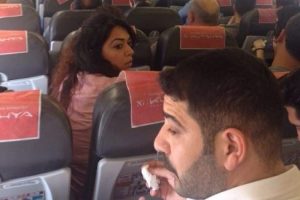 U&ccedil;akta 'inmek istiyorum' dedi ortalık karıştı