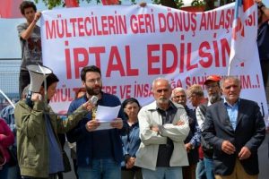 Dikili'de, Geri D&ouml;n&uuml;ş Anlaşması'na protesto