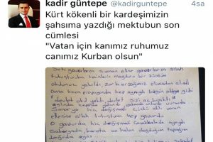 K&uuml;rt k&ouml;kenli vatandaştan kaymakama duygulandıran mektup