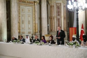 Erdoğan'dan devlet liderlerine Dolmabah&ccedil;e'de yemek