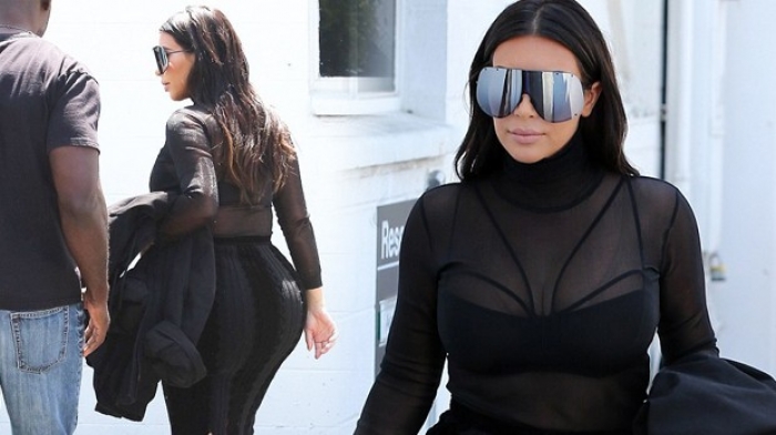 Kim Kardashian yine transparan...