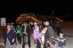 Ahıska T&uuml;rklerinin &uuml;&ccedil;&uuml;nc&uuml; kafilesinin gelişleri tamamlandı
