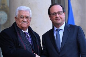Hollande, Mahmut Abbas ile g&ouml;r&uuml;şt&uuml;