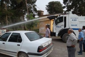 Suriye sınırındaki yangına TOMA m&uuml;dahale etti