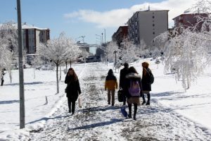Erzurum g&uuml;ne b&ouml;yle uyandı
