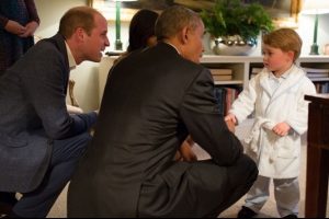 Prens George ABD Başkanı Obama ile tanıştı