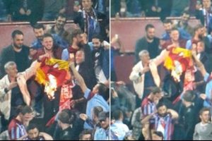 Avni Aker'de Galatasaray formasını yaktılar