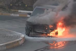 Dehşete kapılan s&uuml;r&uuml;c&uuml; g&ouml;zyaşlarını tutamadı