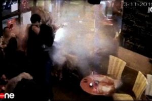 Paris katliamcısı Brahim Abdeslam'ın kendini patlattığı o anların g&ouml;r&uuml;nt&uuml;s&uuml; yayınlandı