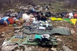 PKK'nın m&uuml;himmat ve yaşam malzemesi ele ge&ccedil;irildi