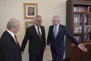 CHP lideri DSP lideriyle g&ouml;r&uuml;şt&uuml;