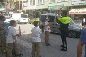 Bursa'da minik trafik&ccedil;iler iş başında