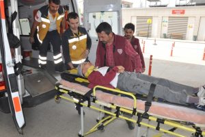 Bursa'da yaralı haldeyken babasını teselli etti