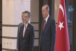 Erdoğan Japon b&uuml;y&uuml;kel&ccedil;iyi kabul etti