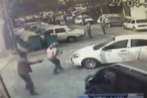 İki kişinin vurulduğu kavga kamerada