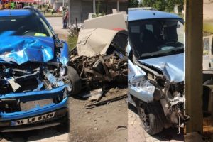 Kontrolden &ccedil;ıkan kamyon ortalığı savaş alanına &ccedil;evirdi
