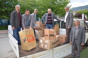 Bursa Aksu k&ouml;yl&uuml;lerinden Suriyelilerle dayanışma