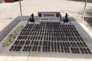 Şırnak'ta 187 adet havan m&uuml;himmatı ele ge&ccedil;irildi