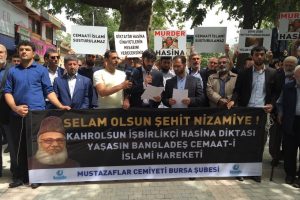 Nizami'nin idam edilmesine Bursa'da tepki g&ouml;sterdiler
