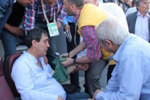 Başkan ma&ccedil;tan sonra hastanelik oldu